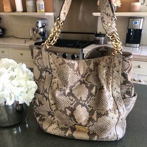 Michael Kors snake print shoulder bag